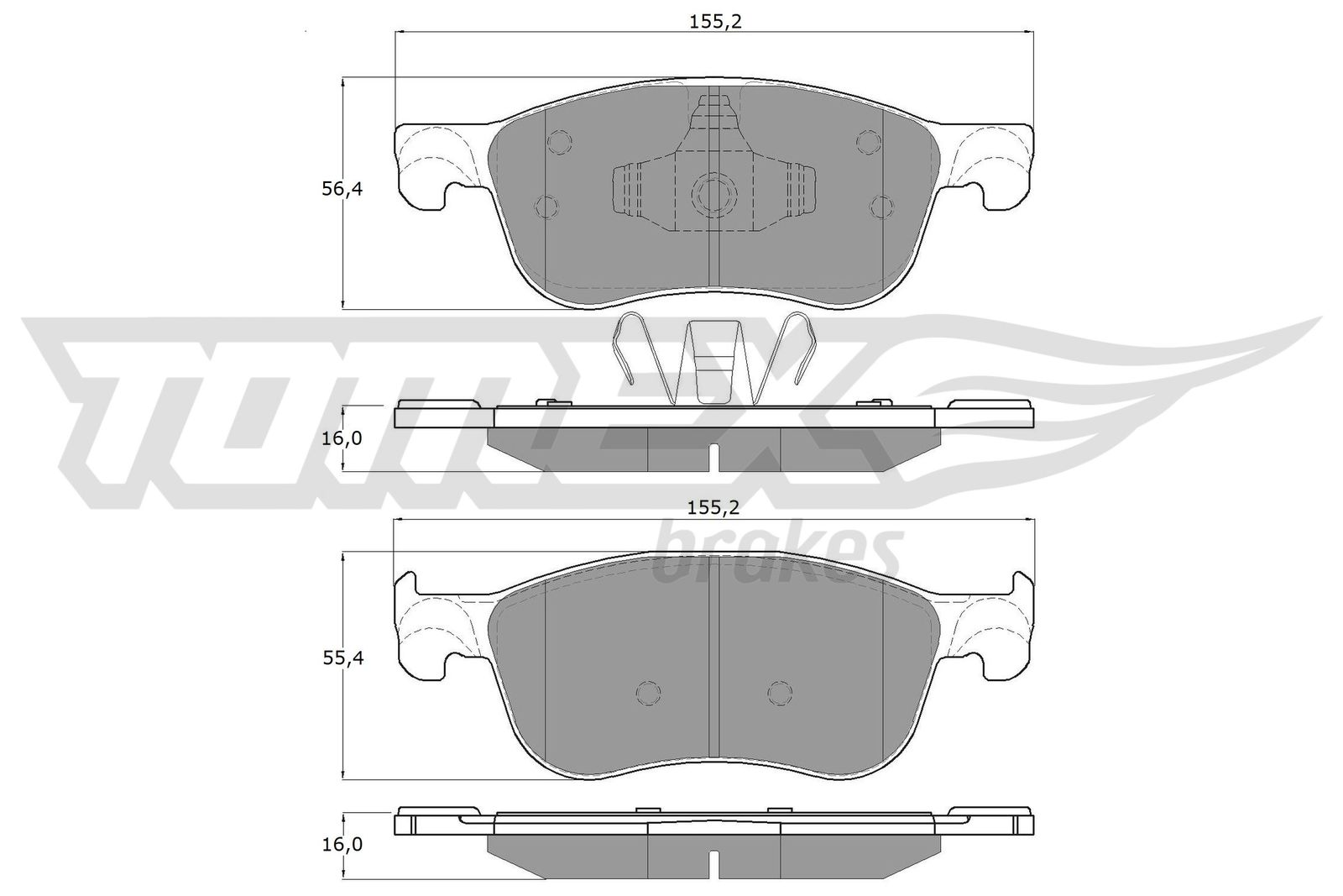 Sada brzdových platničiek kotúčovej brzdy TOMEX Brakes